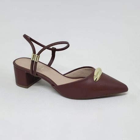 SAPATO SALTO 53130 NAPA CINNAMON/FORRO NUDE 34