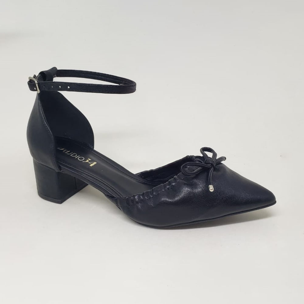 SAPATO SALTO 53126 PRETO/FORRO PRETO 34