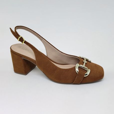 SAPATO SALTO 94046 SUEDE ANGELIM/FORRO NUDE 34