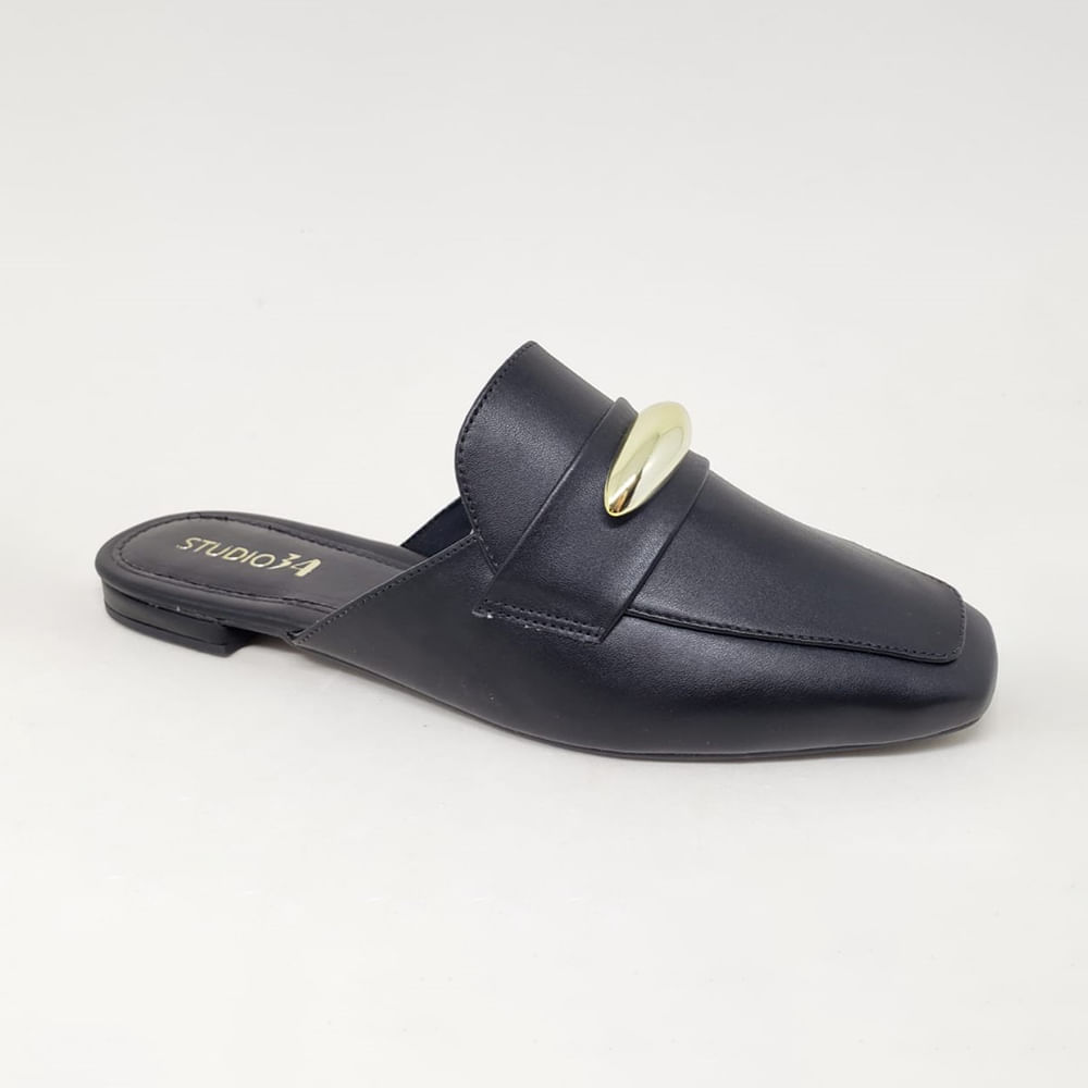 SAPATO MULE 59069 NAPA PRETO/FORRO PRETO 34