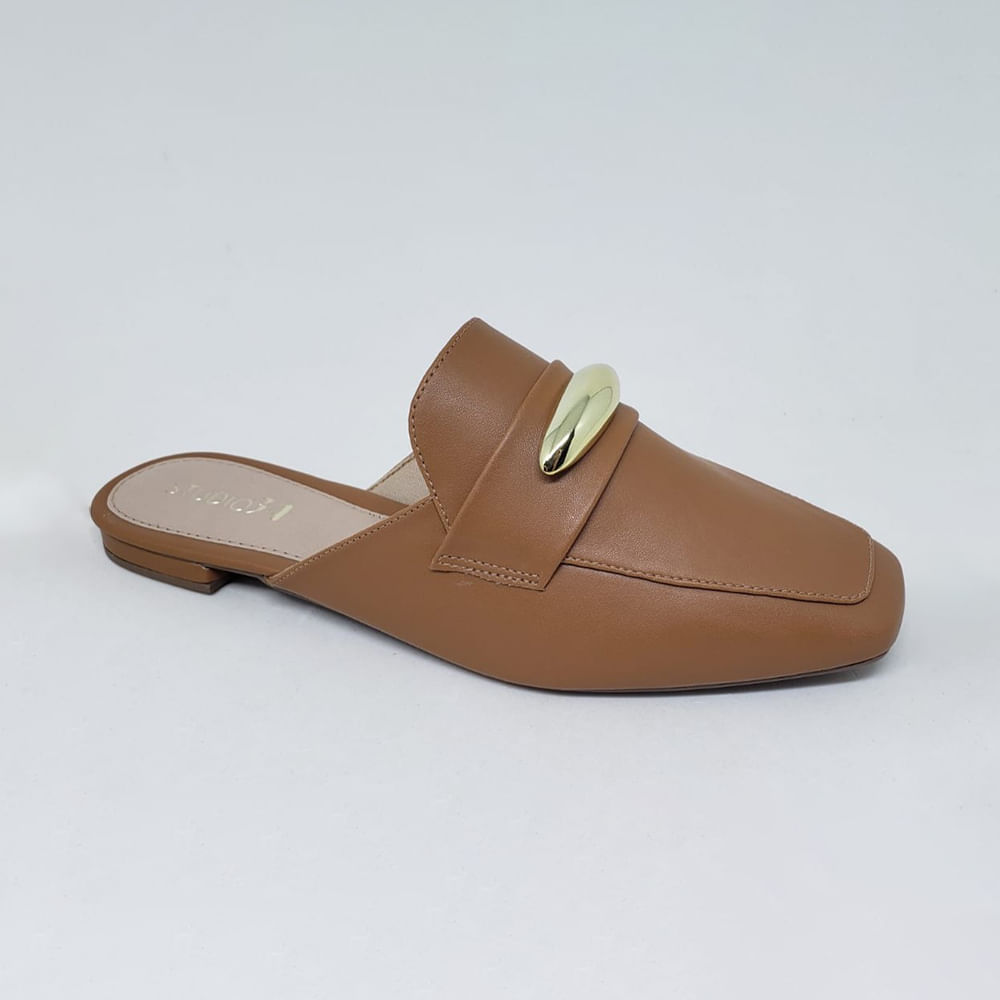 SAPATO MULE 59069 NAPA AMBAR/FORRO NUDE 34