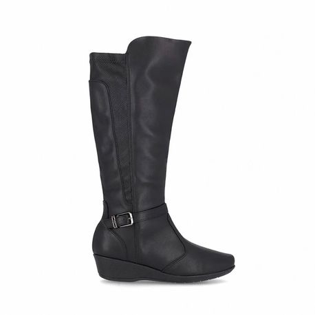 BOTA CANO ALTO ANABELA MEDIA 143229-OI25 1- NAPA STRETCH SOFT PRETO 36