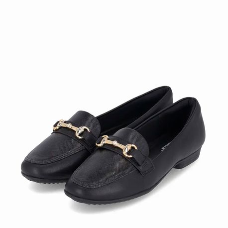 MOCASSIM SALTO BAIXO C/ FIVELA 250247-OI25 3- NAPA STRETCH SOFT PRETO 36