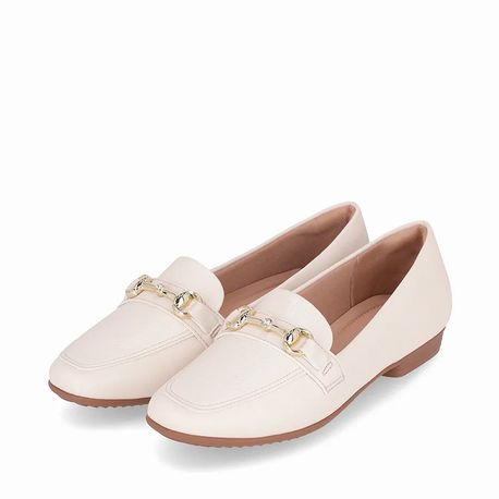 MOCASSIM SALTO BAIXO C/ FIVELA 250247-OI25 1- NAPA STRETCH SOFT OFF WHITE 36