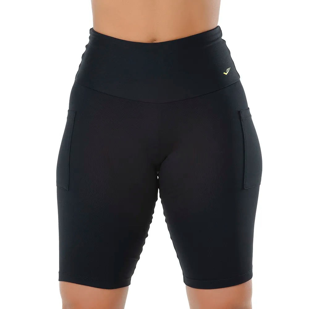 BERMUDA CICLISTA COM BOLSOS 129372 PRETO G
