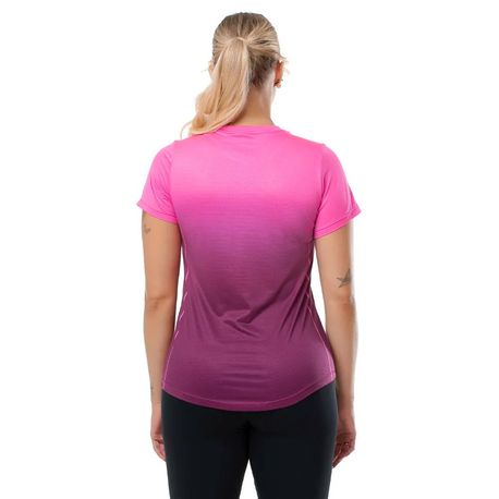 CAMISETA GOLA V FEMININA 135515 VINHO/ROSA CLARO GG