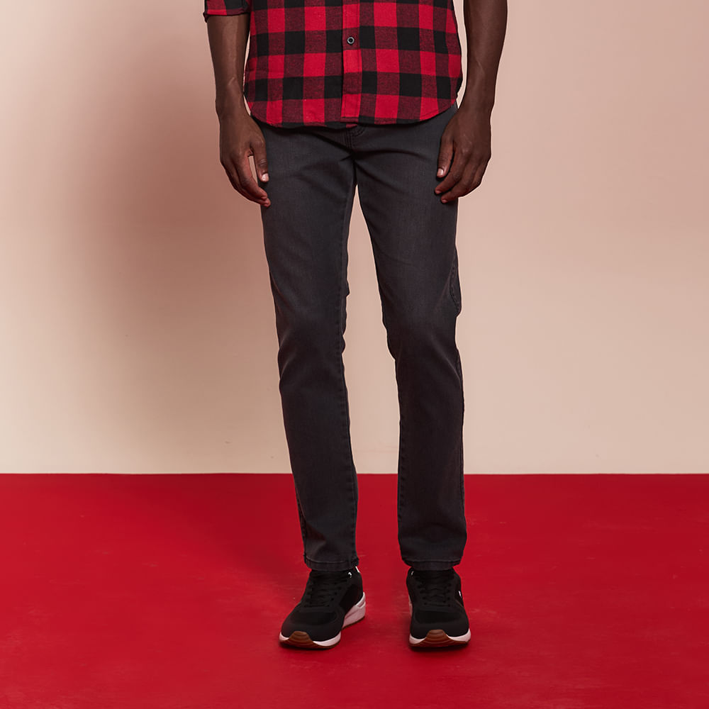 CALÇA JEANS SLIM BASICA 1884 BLACK 40