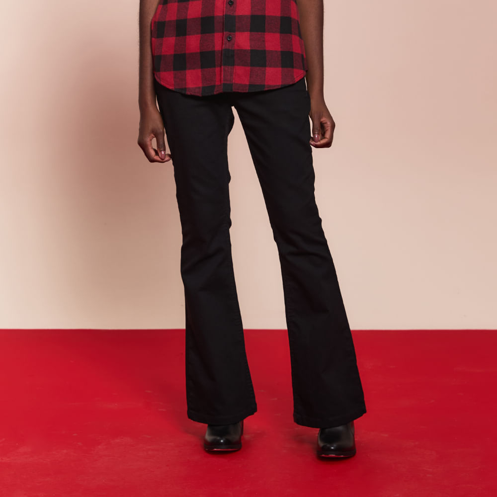 CALÇA FLARE SARJA BLACK 3000 1 PRETO 36
