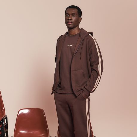 CAMISETA MC C/ RECORTE DG-25859 MARROM M