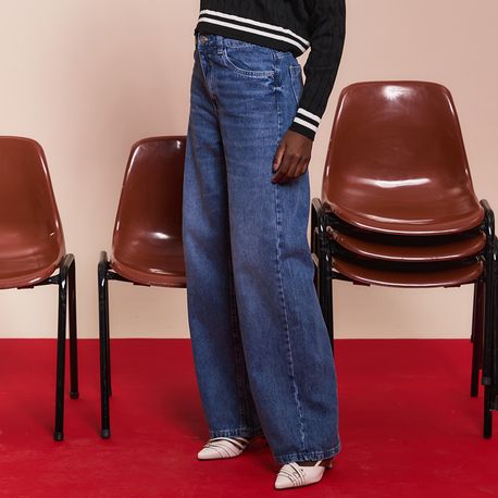 CALÇA JEANS WIDE LEG SKY TR111 SKY 36