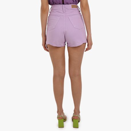 SHORTS SARJA COLOR BOTOES 100-080 LILAS 36