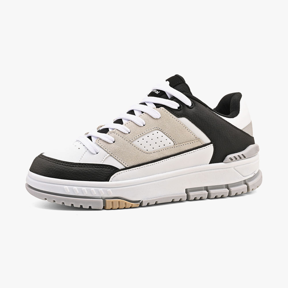 TÊNIS CASUAL MASCULINO RKT560 BRANCO/NATURAL/PRETO 38