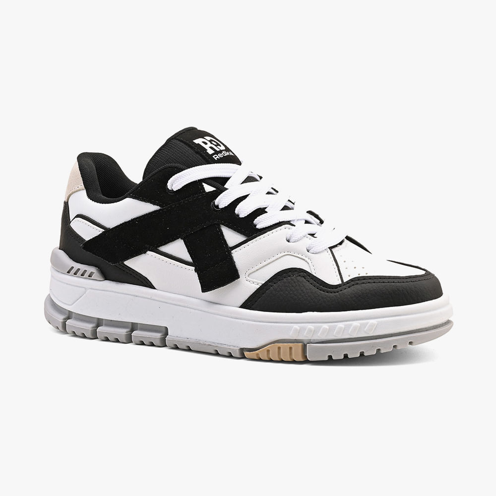 TÊNIS CASUAL MASCULINO RKT565 BRANCO/NATURAL/PRETO 38