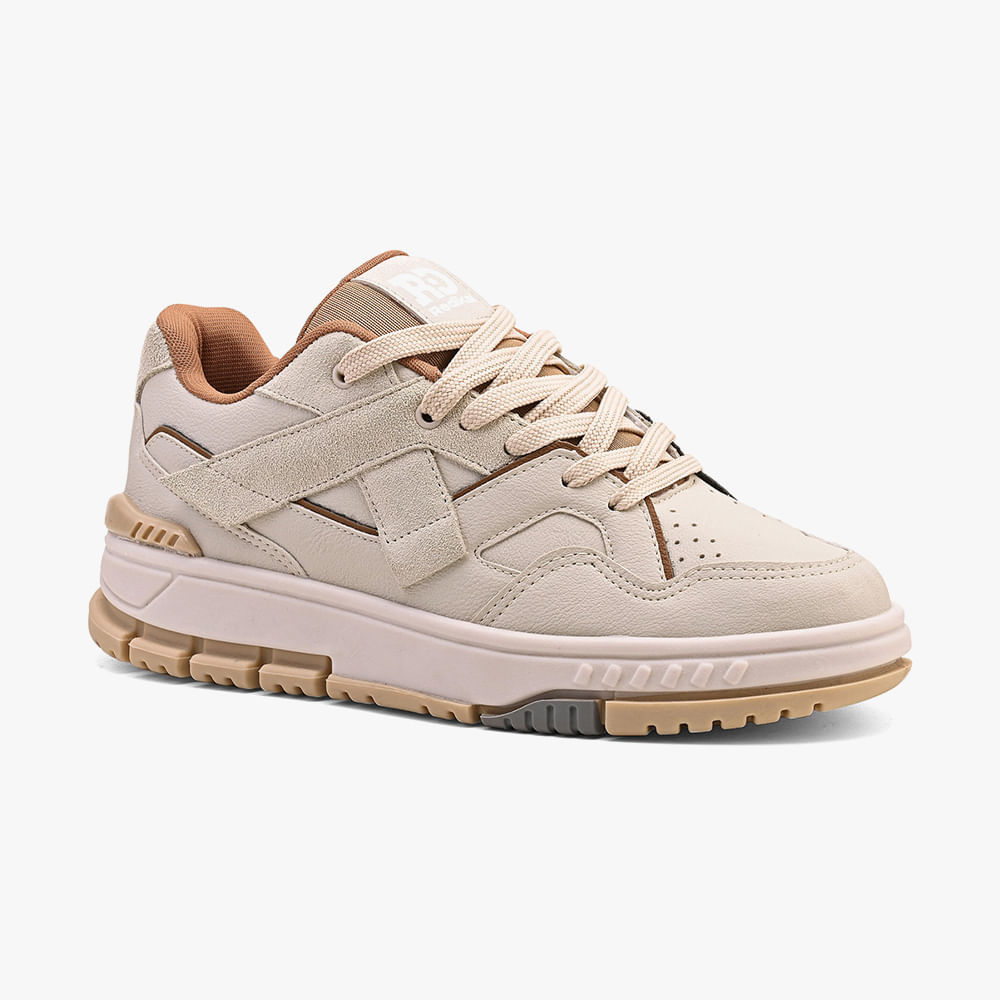 TÊNIS CASUAL MASCULINO RKT565 OFF WHITE/NATURAL/CARAMELO 39