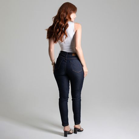 CALCA SKINNY CINTURA ALTA 266150 JEANS ESCURO 36