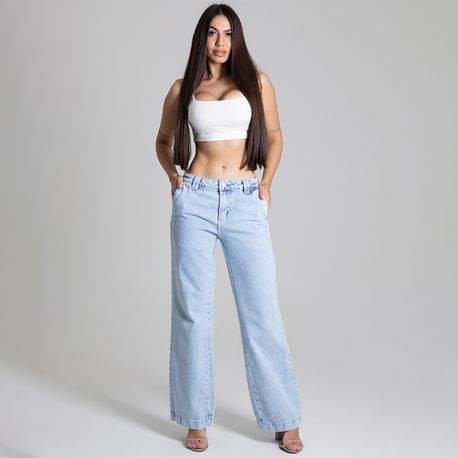 CALCA JNS WIDE CLARA DELAVE CINT MEDIA 276379 JEANS 40