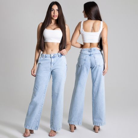 CALCA JNS WIDE CLARA DELAVE CINT MEDIA 276379 JEANS 40