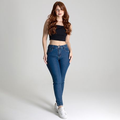 CALCA SKINNY CINT ALTA LAV MEDIA 275519 JEANS MEDIO 36