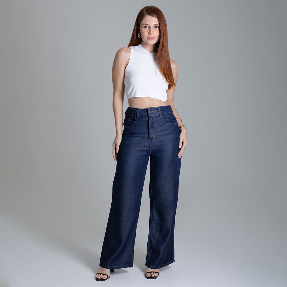 CALÇA JNS LYOCEL WIDE LEG AMACIADA 279502 JEANS AMACIADO 36