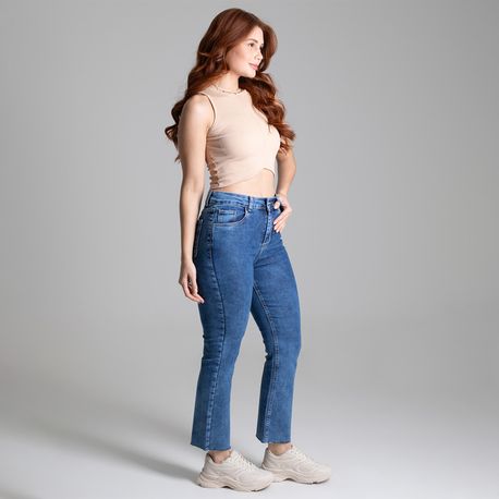 CALÇA JEANS FLARE CROPPED 277359 JEANS 36