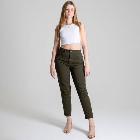 CALCA SARJA MOM MILITAR S ELAST 5 POCKETS 276908 MILITAR 36