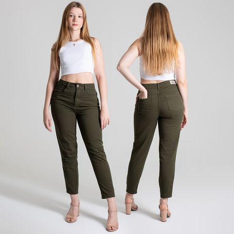 CALCA SARJA MOM MILITAR S ELAST 5 POCKETS 276908 MILITAR 36