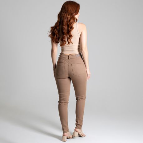 CALCA SARJA SKINNY PUSH UP BEGE 277337 BEGE 36