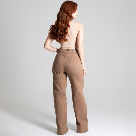 CALCA SRJ WIDE LEG SARJA BEGE 277576 BEGE 36