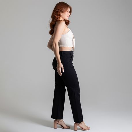 CALCA WIDE LEG CROPPED PRETA 278688 PRETO 38