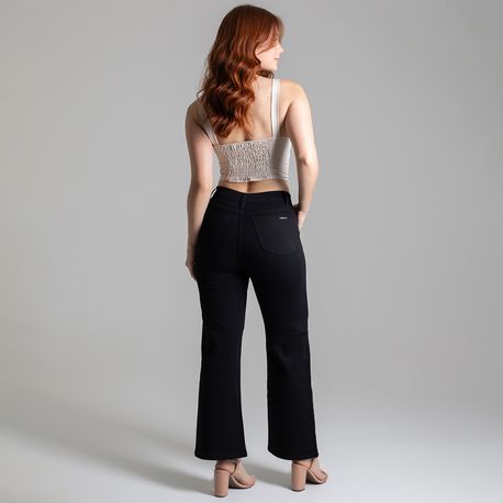 CALCA WIDE LEG CROPPED PRETA 278688 PRETO 38