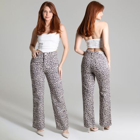 CALÇA SARJA SAWARY RETA ONÇA 277912 BEGE 36