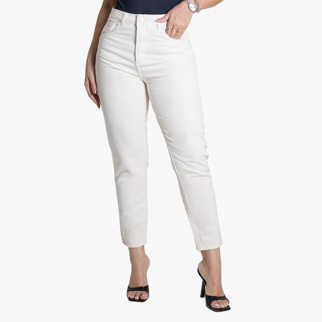 CALÇA SARJA MOM OFF WHITE 279414 OFF WHITE 36