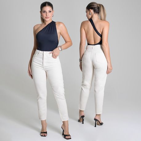 CALÇA SARJA MOM OFF WHITE 279414 OFF WHITE 36