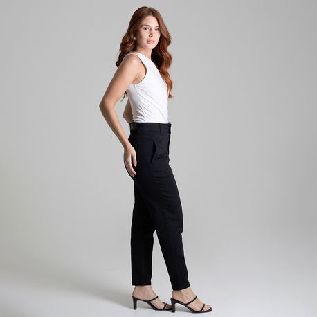 CALÇA SARJA LY MOM BOLSO FACA PTO 272557 PRETO 36