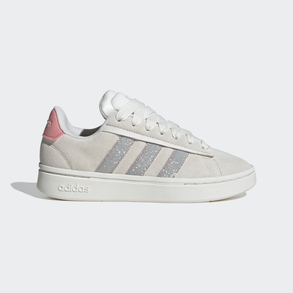 TENIS GRAND COURT ALPHA JH9731 OFF WHITE / SILVER METALLIC / SEMI PINK SPARK 36