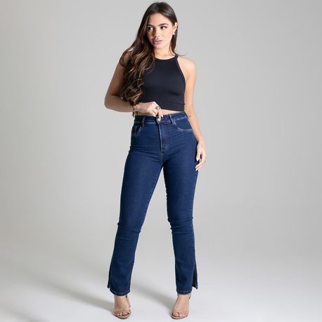 CALCA JEANS RETA LAV ESCURA 277016 JEANS ESCURO 36