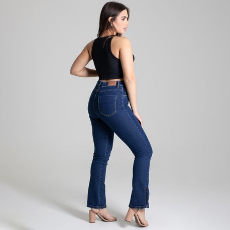 CALCA JEANS RETA LAV ESCURA 277016 JEANS ESCURO 36