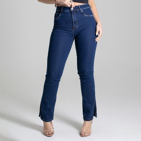 CALCA JEANS RETA LAV ESCURA 277016 JEANS ESCURO 36