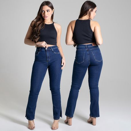 CALCA JEANS RETA LAV ESCURA 277016 JEANS ESCURO 36