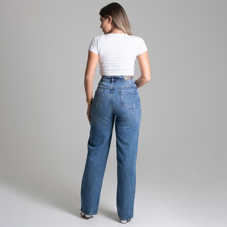 CALCA JEANS RETA LAV MEDIA 277765 JEANS MEDIO 36