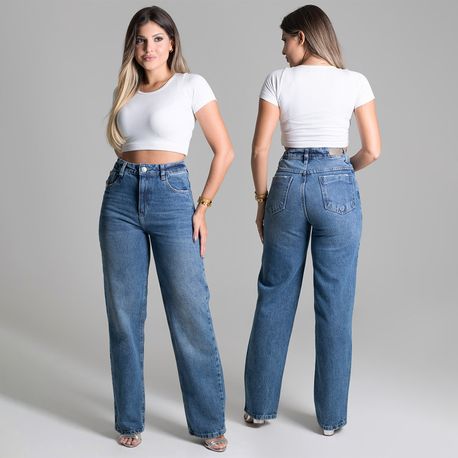 CALCA JEANS RETA LAV MEDIA 277765 JEANS MEDIO 36