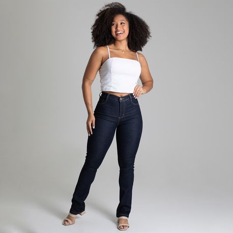 CALCA JEANS RETA ESCURA 278442 JEANS 36