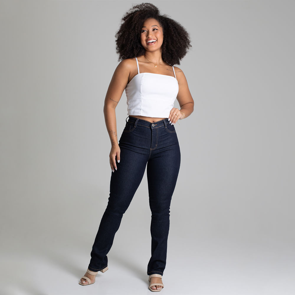 CALCA JEANS RETA ESCURA 278442 JEANS 36