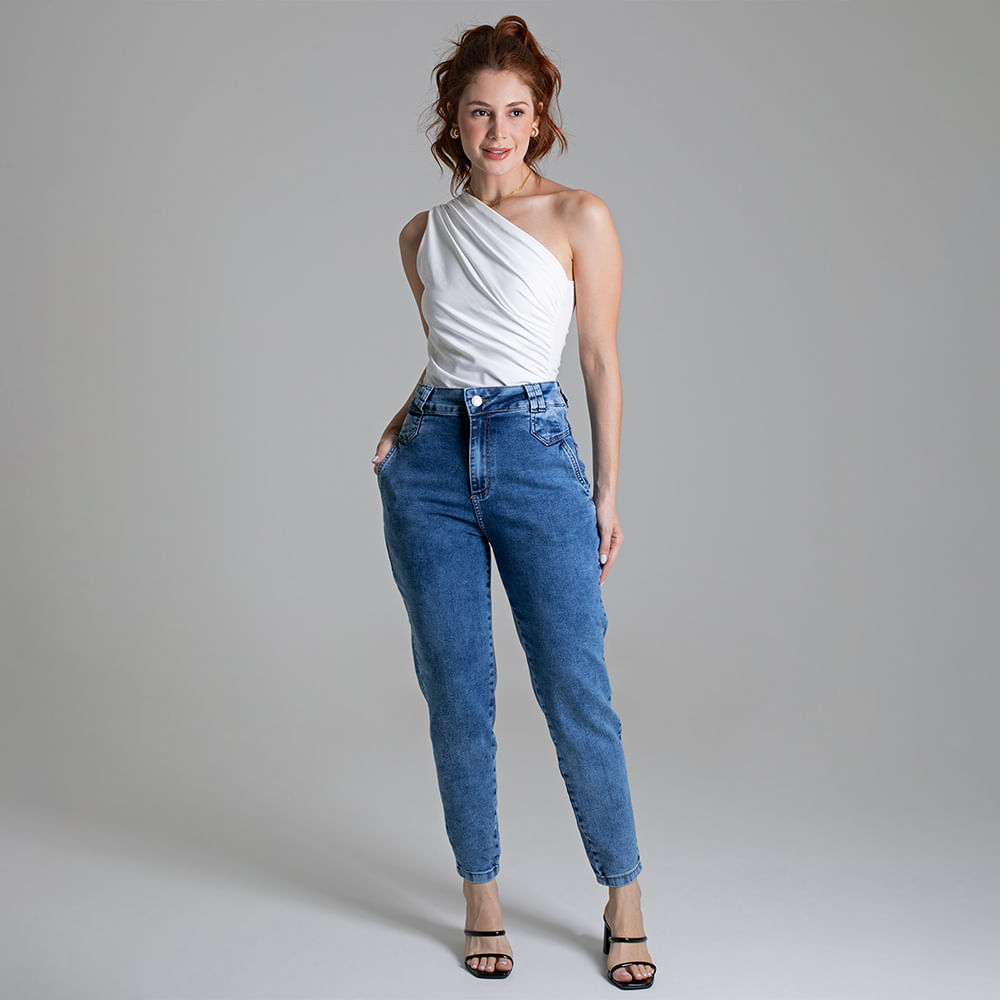 CALÇA JNS LY MOM BOLSO FACA 278941 JEANS MEDIO 36