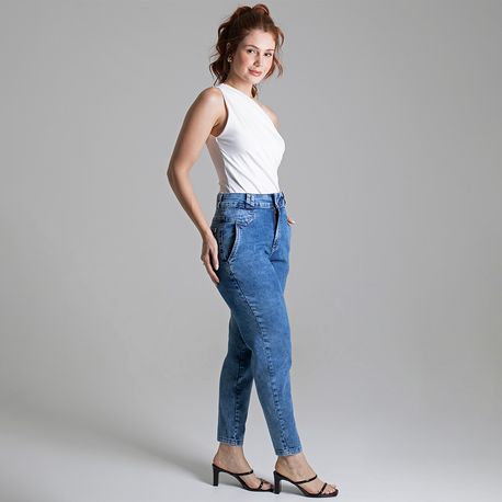 CALÇA JNS LY MOM BOLSO FACA 278941 JEANS MEDIO 36