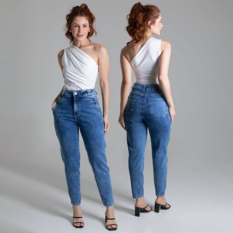 CALÇA JNS LY MOM BOLSO FACA 278941 JEANS MEDIO 36