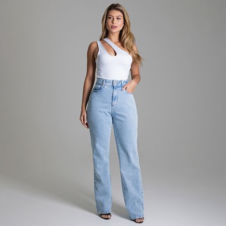 CALÇA JNS RETA LAV CLARA 279003 JEANS CLARO 36