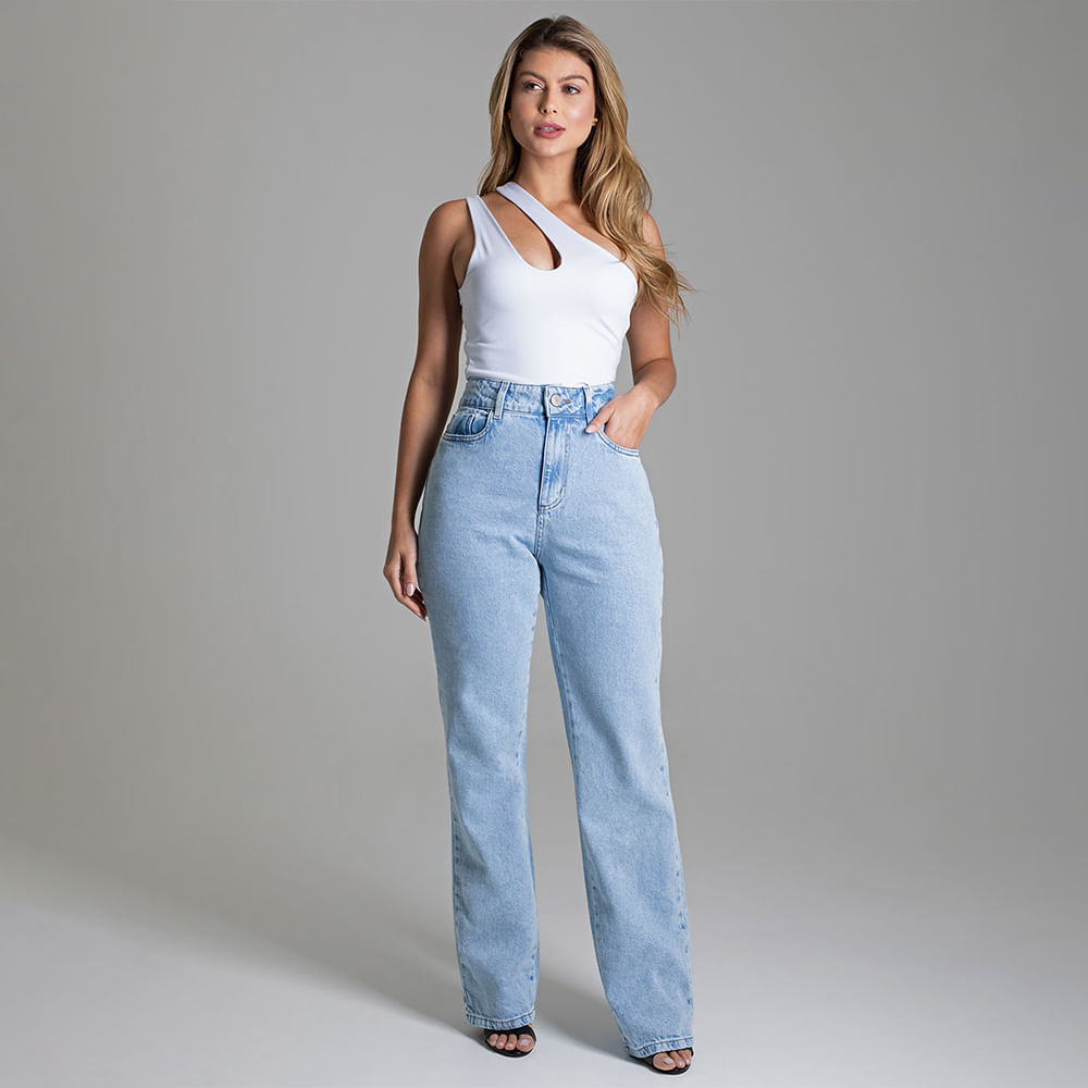 CALÇA JNS RETA LAV CLARA 279003 JEANS CLARO 36