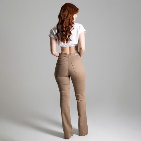 CALCA SARJA BOOT CUT BEGE 274346 CAPUCCINO 36