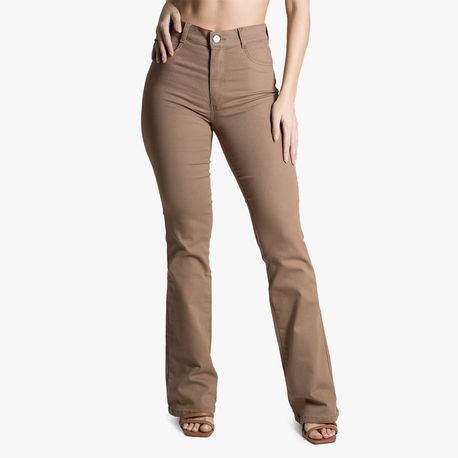 CALCA SARJA BOOT CUT BEGE 274346 CAPUCCINO 36